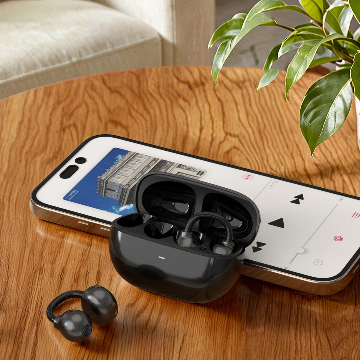 سماعات أذن لاسلكية مفتوحة أذن Open-Ear بصوت HD متوازن ثلاثي لمكالمات واضحة وموسيقى غنية Ai OWS Ai301 من WiWU