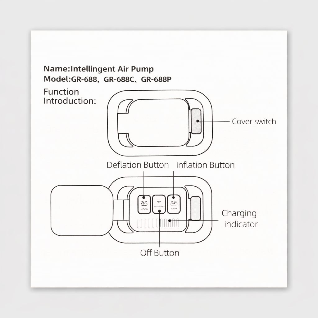Automatic Inflatable Air Mattress with Built-in Cordless Pump for Camping, Home and Guests by BRIX