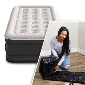 Automatic Inflatable Air Mattress with Built-in Cordless Pump for Camping, Home and Guests by BRIX | Air Mattress | SASKA Trading