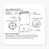 Automatic Inflatable Air Mattress with Built-in Cordless Pump for Camping, Home and Guests by BRIX