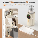 Smart Rechargeable Baby Milk Warmer – Fast 2-Min Heating & 24h Constant Temperature by VVU&CCO