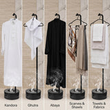 185cm Long Incense Burner Stand, Adjustable Height Bakhoor Burning Clothes Hanger Stand