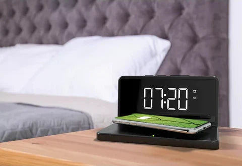 Digital Alarm Clock With Wireless Charger