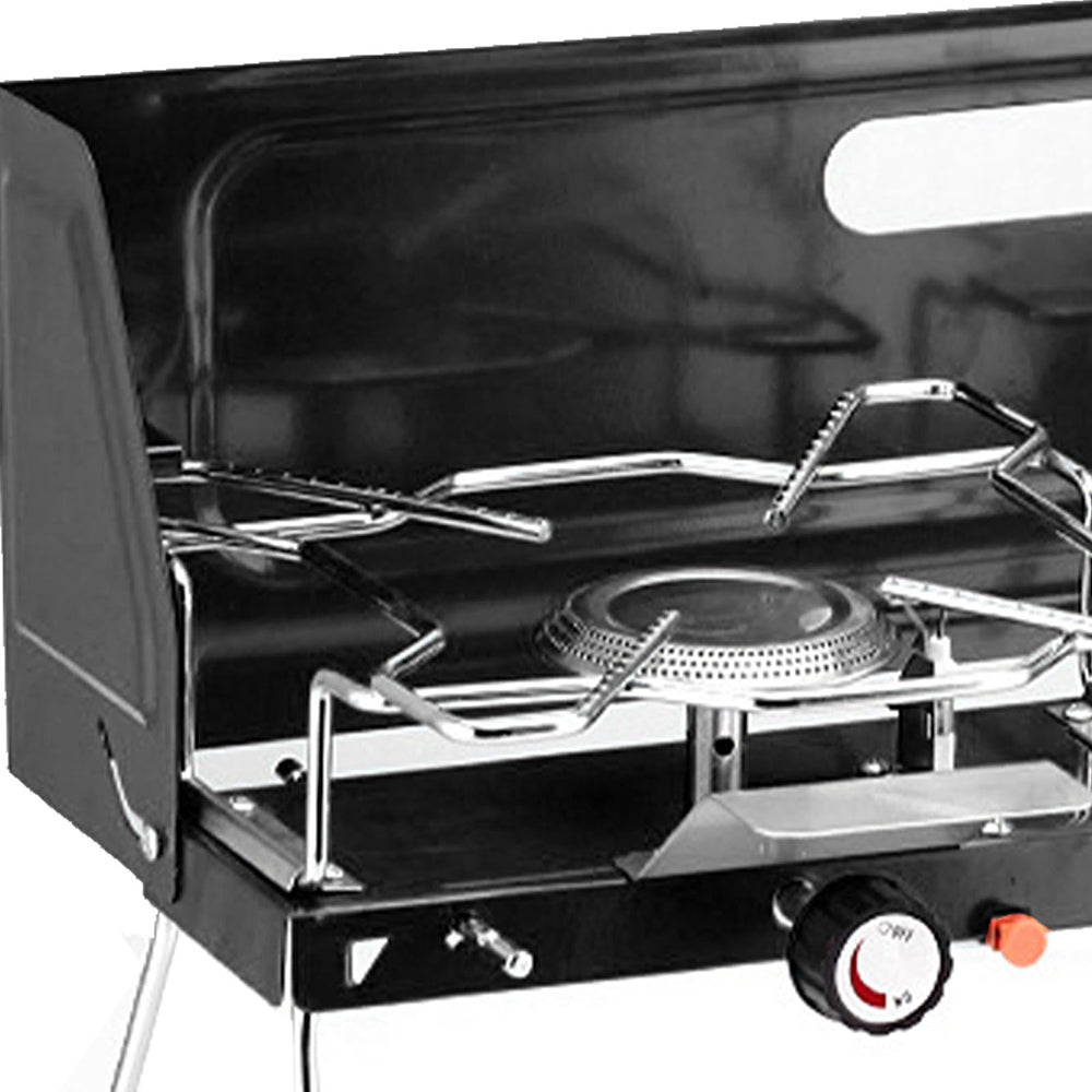 Portable Foldable Dual-Burner Camping Gas Stove I Outdoor Hiking and Picnic Cooker I Lightweight Aluminum Alloy
