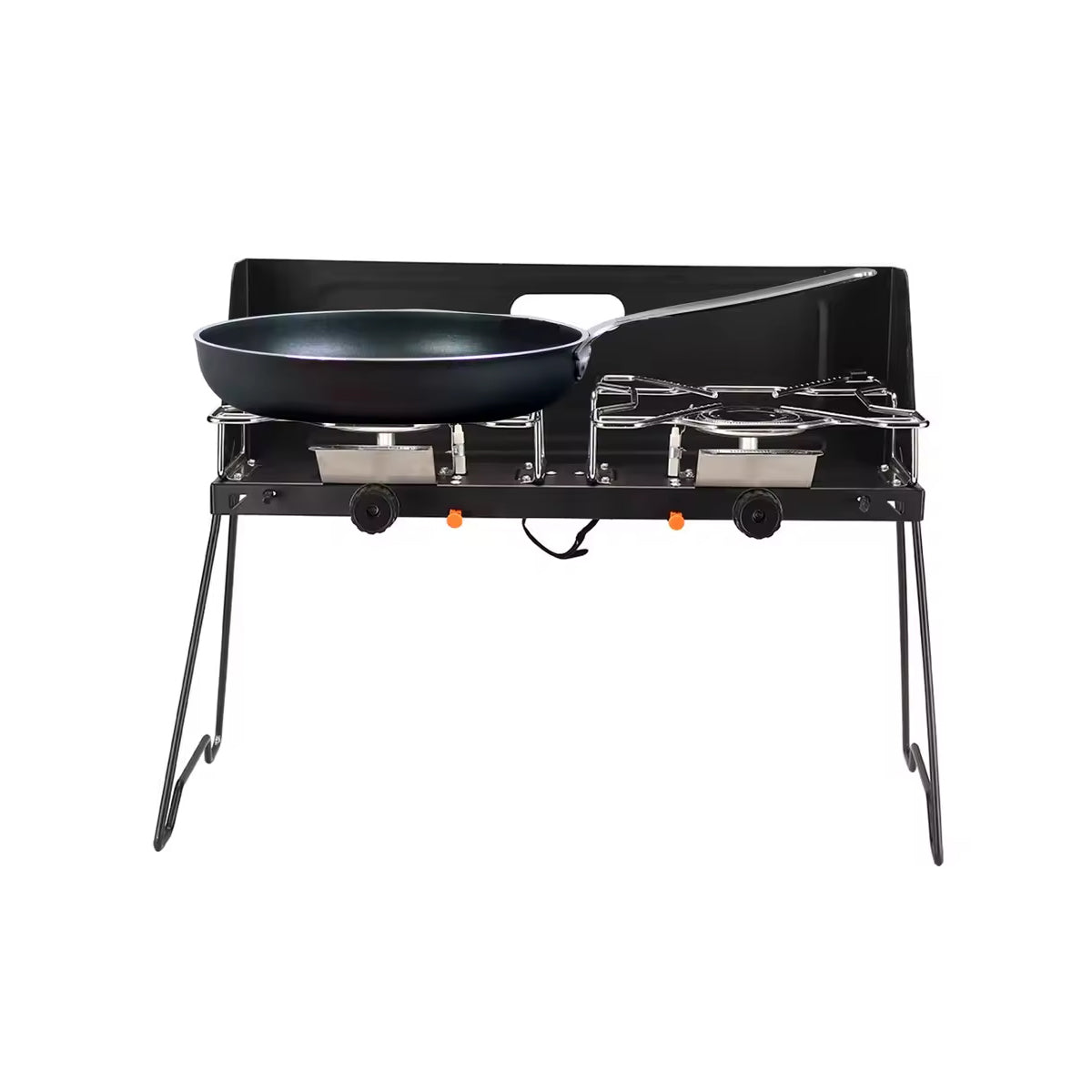 Portable Foldable Dual-Burner Camping Gas Stove I Outdoor Hiking and Picnic Cooker I Lightweight Aluminum Alloy