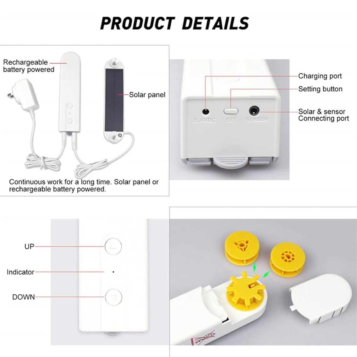 Solar Powered Electric Curtain Motor - SASKA