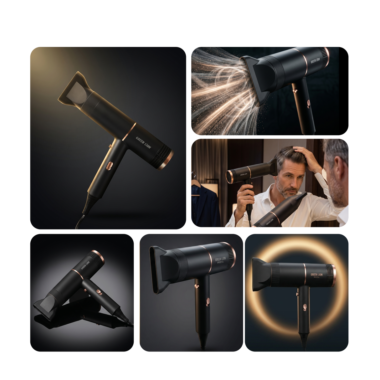Bristol Hair Dryer with Cool Shot Function by Green Lion