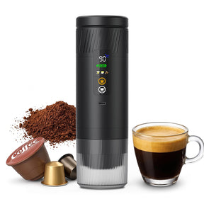 3-in-1 Portable Espresso Coffee Machine by BRIX – 20 Bar Pressure, Hot & Cold Brew, USB-C Rechargeable, 7500mAh Battery