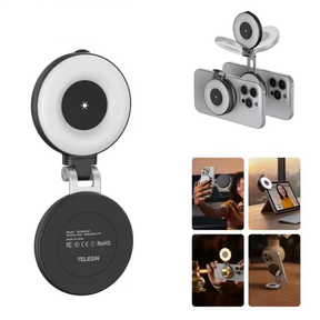 C03 Magnetic Selfie Ring Light with Mirror, 3 Color and Adjustable Height by Telesin | LED Video Light | SASKA Trading