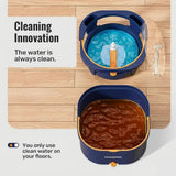 Self-Cleaning Square Spin Mop and Bucket with Clean & Dirty Water Separation for Dog & Cat Pet Hair Cleaning by Homettler