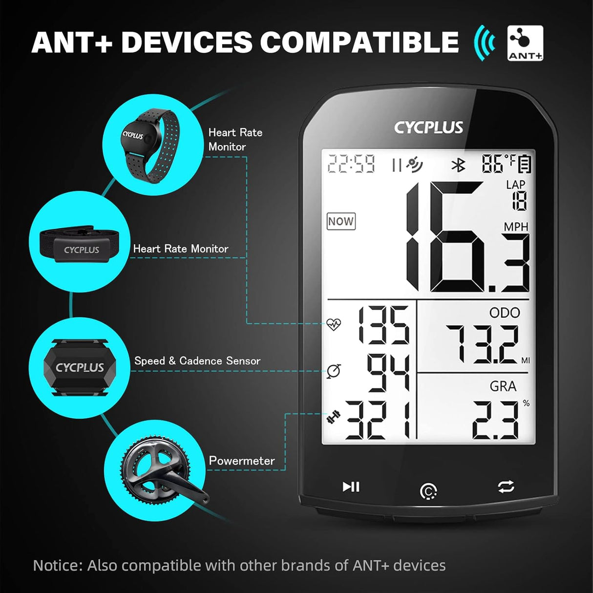 M1 GPS Bike Computer by CYCPLUS