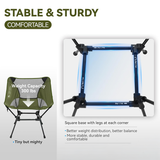 Ultralight Foldable Outdoor Chair – Design for Camping, Beach, Hiking, Wilderness & Fishing Adventures