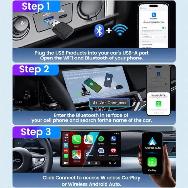 Mini Ultra Wireless CarPlay & Android Auto Adapter | Car Accessories | Buy Now at SASKA Trading