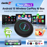 Carlink Tbox Ultra Ai Box, 3-in-1 In-Car Android 15 Smart Carplay Adapter 8GB RAM 128GB ROM by Carlinkit