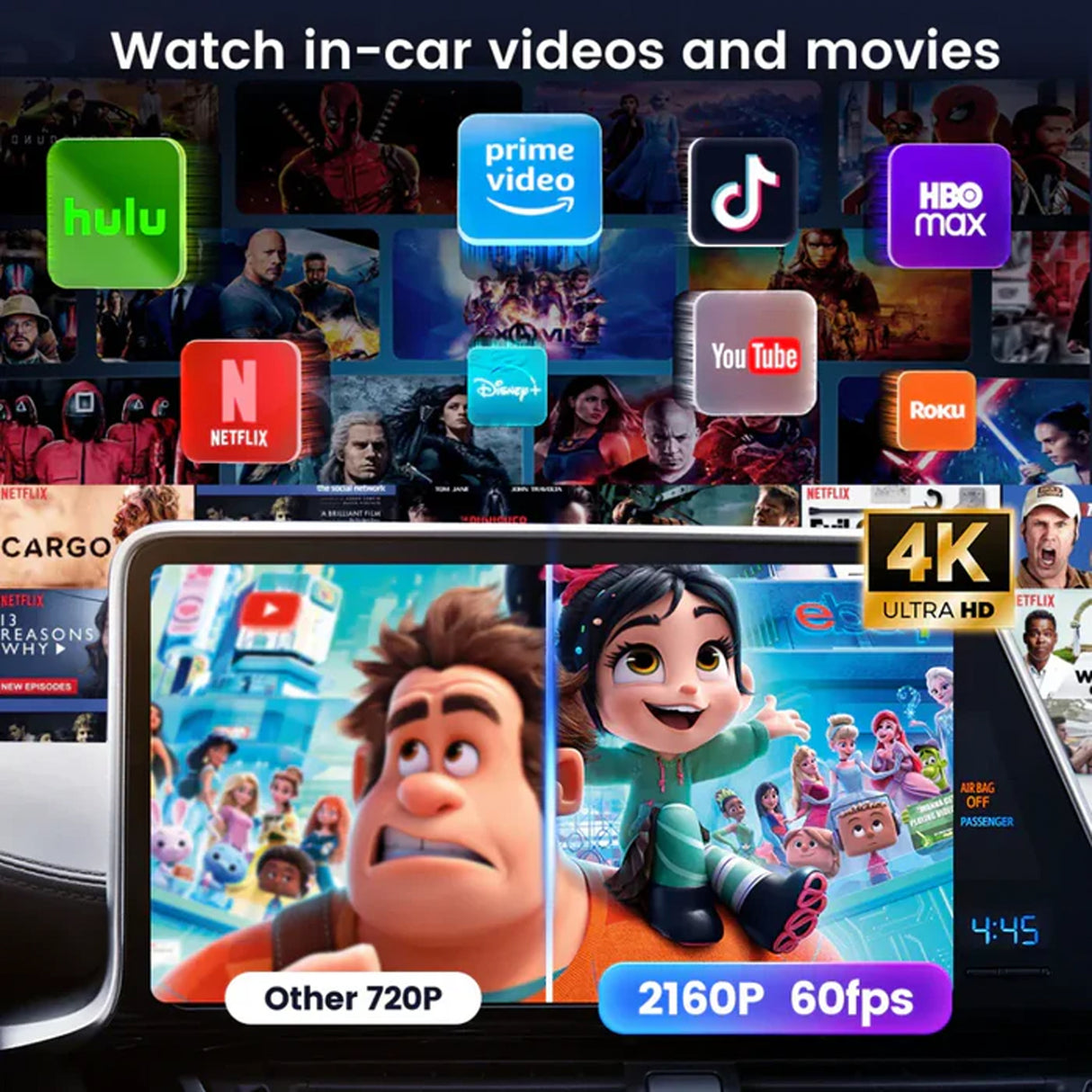 Carlink Tbox Ultra Ai Box, 3-in-1 In-Car Android 15 Smart Carplay Adapter 8GB RAM 128GB ROM by Carlinkit