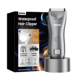 Ceramic-Blade Body Hair Trimmer ES033GY – LED Display Waterproof Groomer by ENSSU