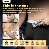 Ceramic-Blade Body Hair Trimmer ES033GY – LED Display Waterproof Groomer by ENSSU