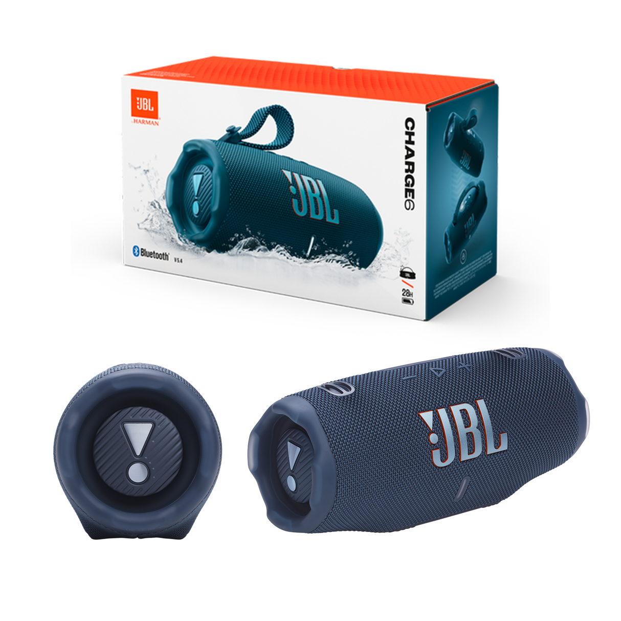 Charge 6 Portable Bluetooth Speaker – Waterproof, Power Bank, 28H Playtime & AI Sound Boost by JBL