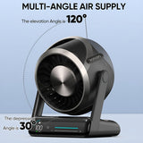 Chillo Core Desktop Fan 6000mAh Rechargeable Fan with LED Display, 100 Speed Levels and USB-C Fast Charging by Porodo