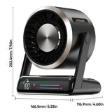 Chillo Core Desktop Fan 6000mAh Rechargeable Fan with LED Display, 100 Speed Levels and USB-C Fast Charging by Porodo