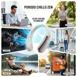 Chillo Zen Neck-Hanging Cooling Fan with Dual Semiconductor Cooling Plates & Intelligent Digital Display by Porodo