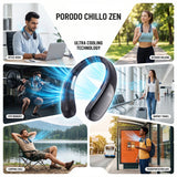 Chillo Zen Neck-Hanging Cooling Fan with Dual Semiconductor Cooling Plates & Intelligent Digital Display by Porodo