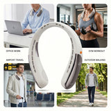 Chillo Zen Neck-Hanging Cooling Fan with Dual Semiconductor Cooling Plates & Intelligent Digital Display by Porodo