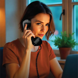 سماعة الهاتف الكلاسيكية الرجعية بمنفذ USB-C – لون أسود من Porodo 