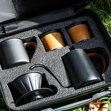 Portable Coffee Maker Set with Premium Travel Bag - Manual Brewing Made Simple