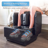 2 in 1 Foot And Leg Massager with Ottoman Rest, Shiatsu Foot and Calf Massager with Heat, Kneading, Vibration, Compression CF-5001 by Comfire