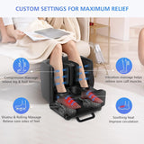 2 in 1 Foot And Leg Massager with Ottoman Rest, Shiatsu Foot and Calf Massager with Heat, Kneading, Vibration, Compression CF-5001 by Comfire