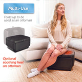 2 in 1 Foot And Leg Massager with Ottoman Rest, Shiatsu Foot and Calf Massager with Heat, Kneading, Vibration, Compression CF-5001 by Comfire