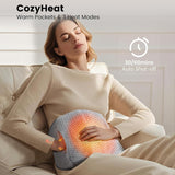 Heated Waist Belt with massager, Extra Large Size Heating Pads with Vibration for Period Cramps CF-6413 by Comfire
