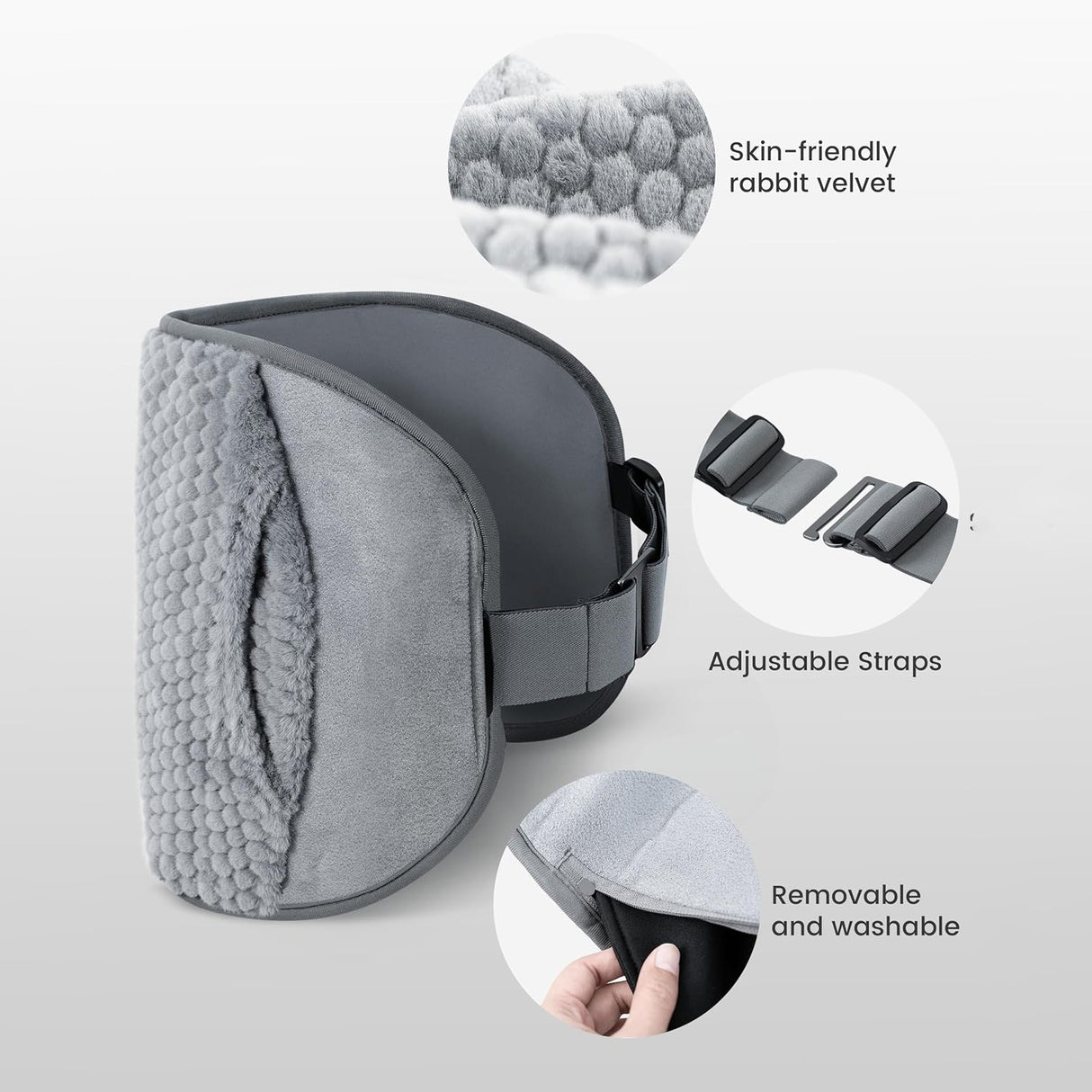Heated Waist Belt with massager, Extra Large Size Heating Pads with Vibration for Period Cramps CF-6413 by Comfire