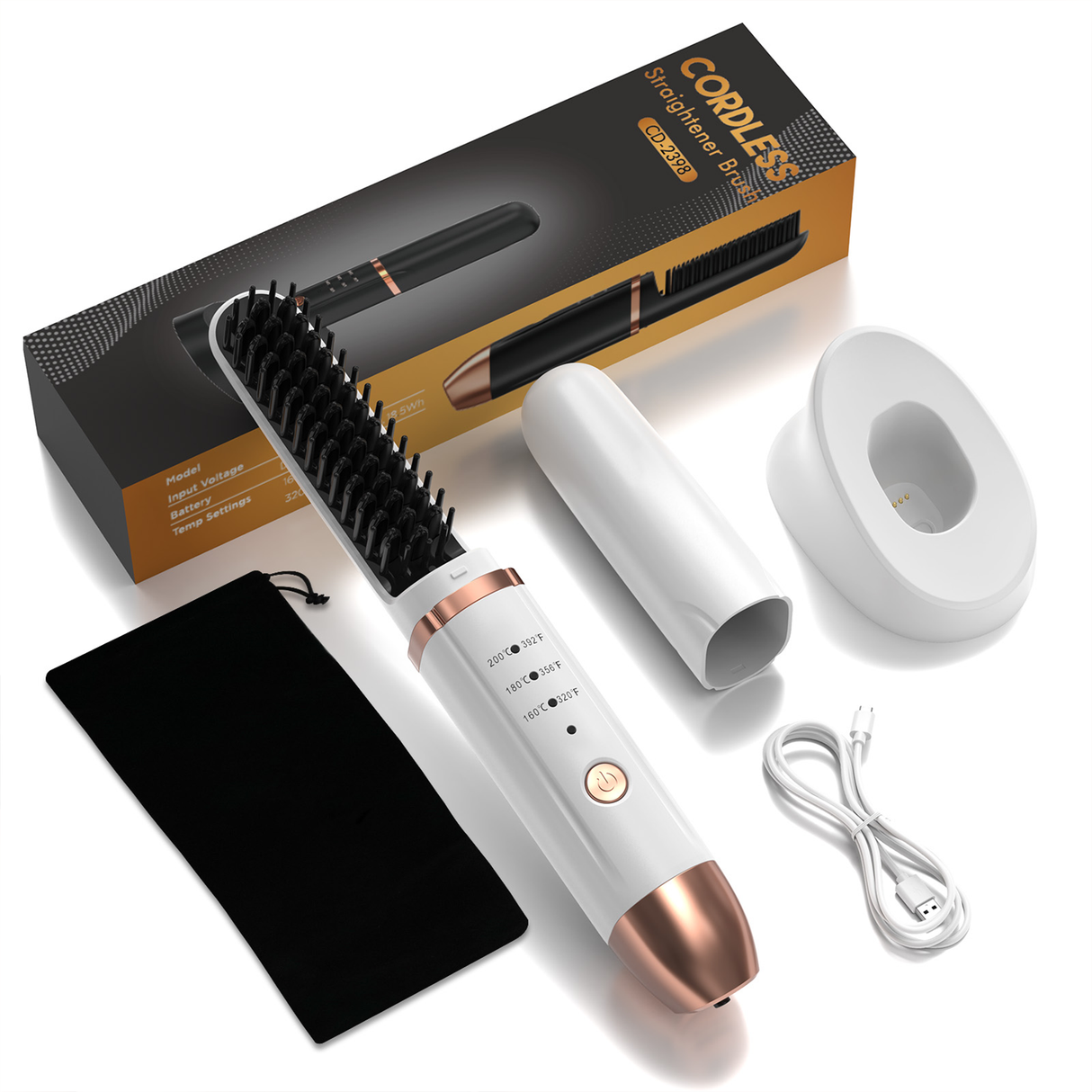 Cordless Mini Hair Straightener Brush | Hair Straightener | Buy Now at SASKA Trading