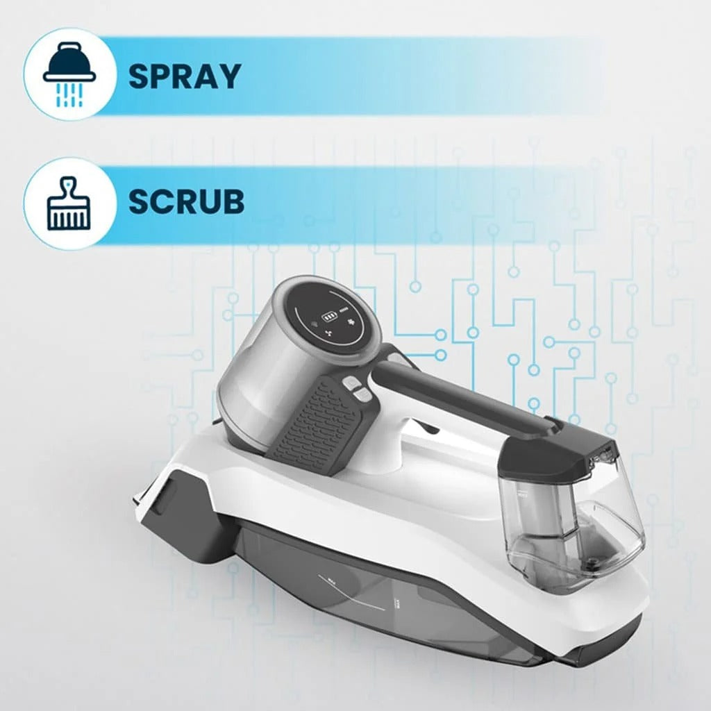 Cordless Spot Cleaner 60W, 8000Pa Suction with Spray and Scrub for Upholstery by Powerology