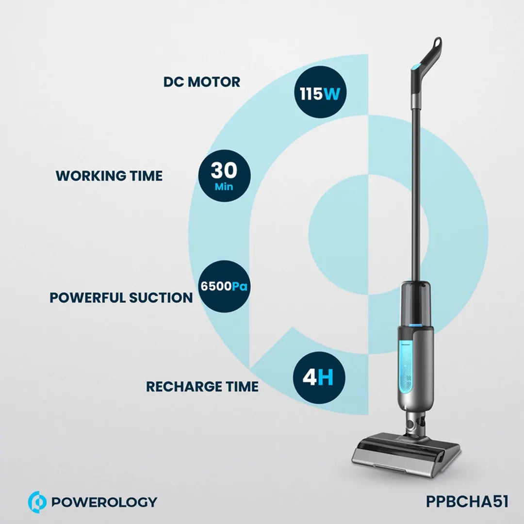 2 in 1 Cordless Wet & Dry Vacuum Cleaner with Mop by Powerology - SASKA Trading