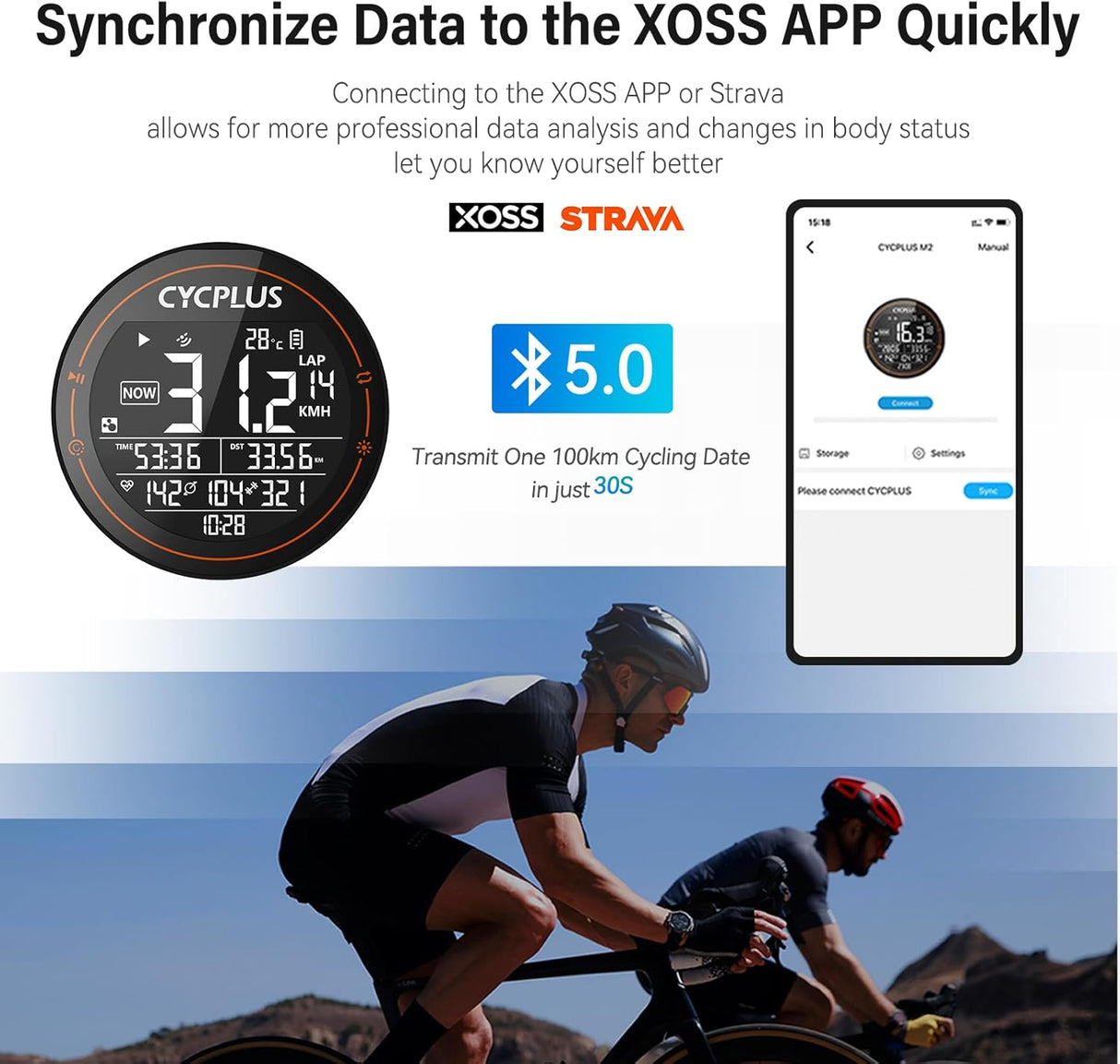 كمبيوتر الدراجة M2 GPS من CYCPLUS