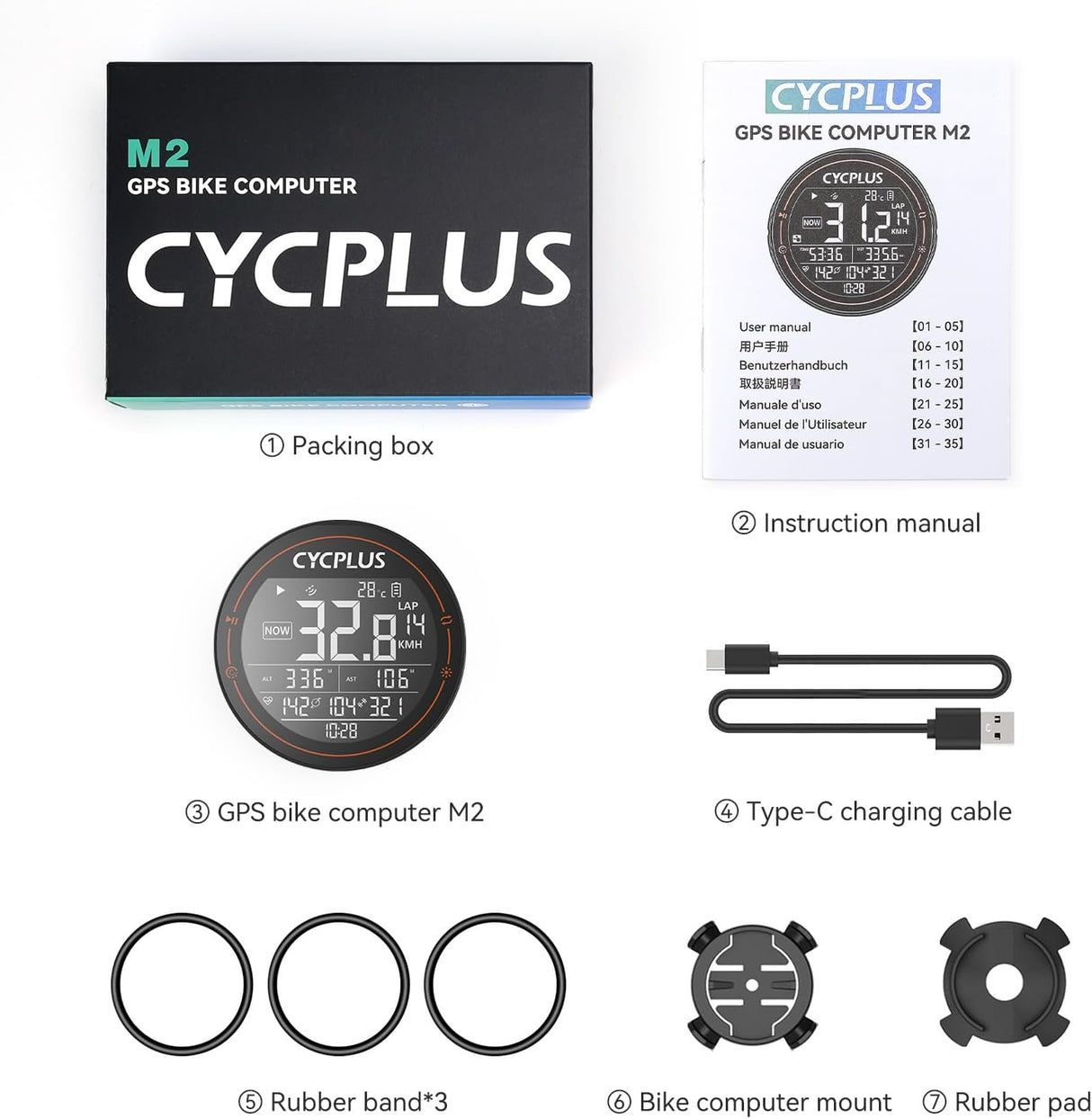 كمبيوتر الدراجة M2 GPS من CYCPLUS