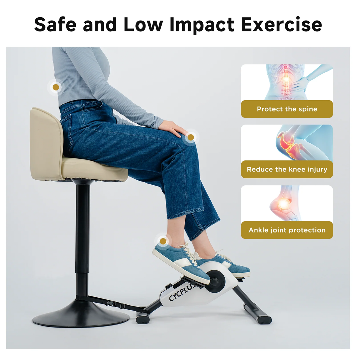 DC1 Self-Powered Pedal Exerciser by Cycplus | Pedal | SASKA Trading