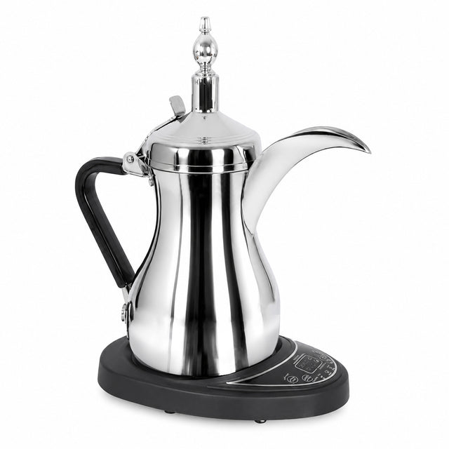 Electric Arabic Coffee Pot Set, 600ml Stainless Steel Coffee & Tea Kettle with Base, 800W Fast Heating, UK Plug DX2045 by Denx - SASKA - SASKA UAE