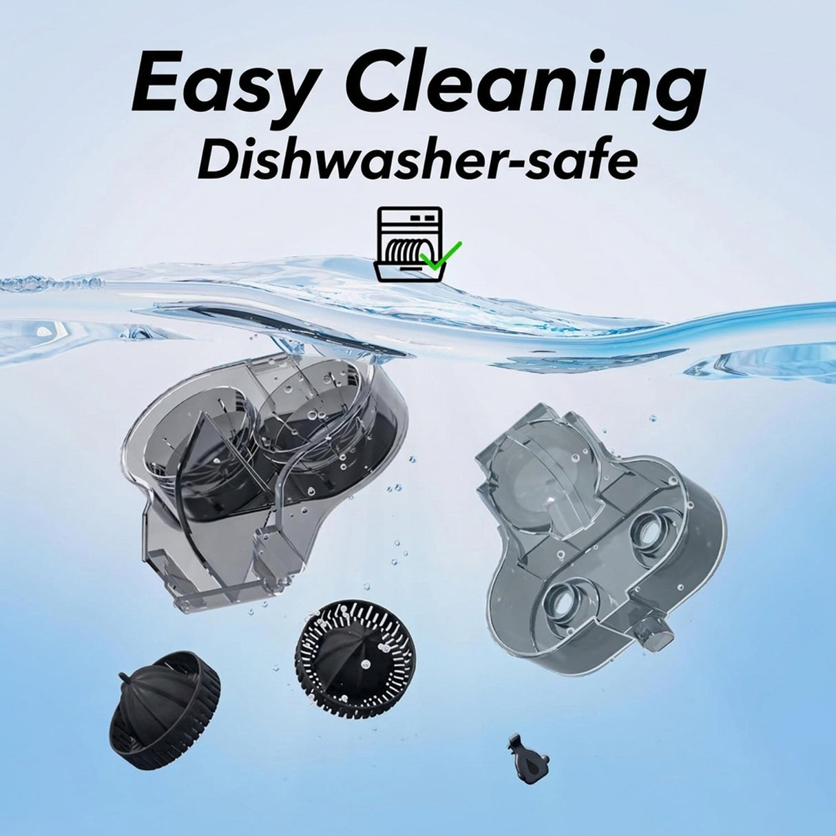 Dual Squeezer Electric Citrus Juicer 380ml with Built in Slicer, 100W Juicer Machine for Oranges, Lemons, Lime by DENX