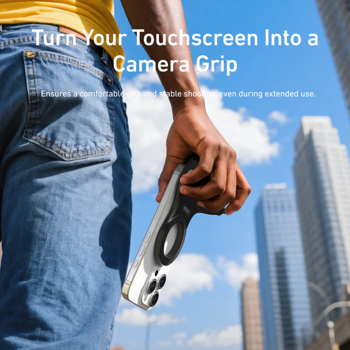 DSLR Style Magnetic Phone Camera Grip with Detachable Wireless Shutter by Telesin