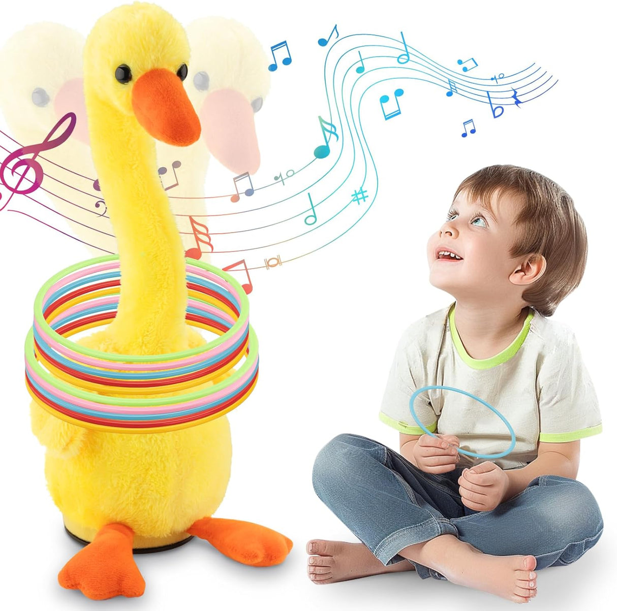 Dancing Singing Duck Toy Ring Toss Games