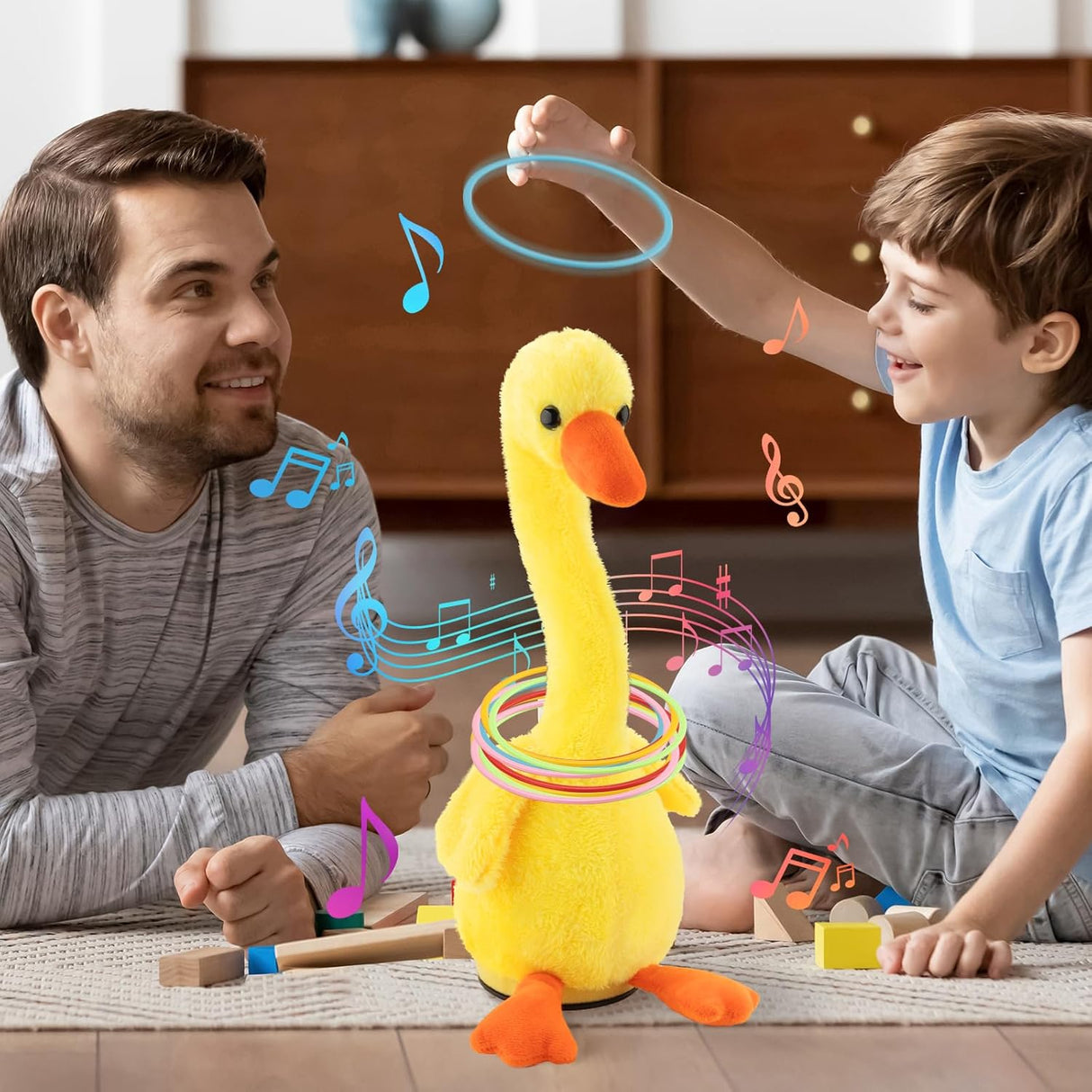 Dancing Singing Duck Toy Ring Toss Games