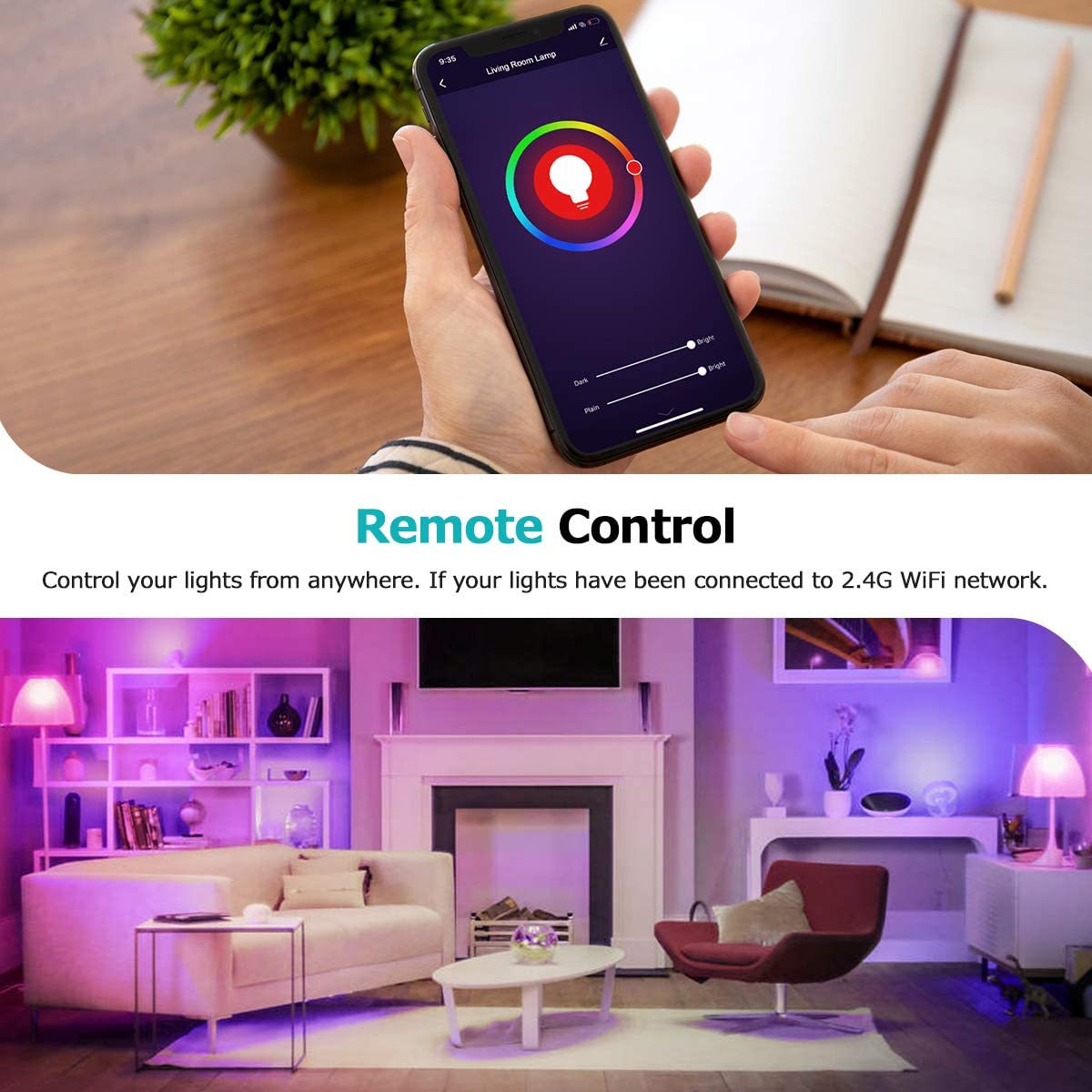 Smart Wi-Fi LED Bulb E27 – Voice Control, 16M Colors, Apps & Alexa Compatible