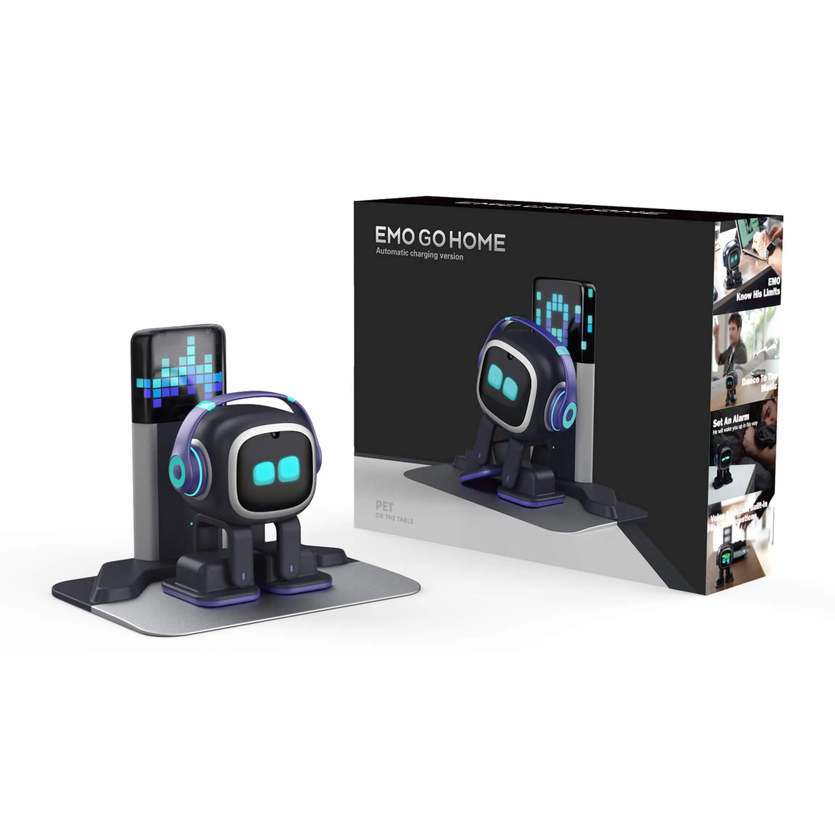 EMO Go Home AI Desktop Pet Robot with EMO Smart Lighting Automatic Charging Version by Living.AI