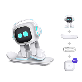 EMO Skateboard AI Robot Companion – Smart Interactive Desktop Pet with Voice Commands, Games & Lifelike Expressions (Without Home Station) by Living.AI | AI Robot | SASKA Trading