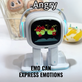 روبوت EMO Skateboard الذكي – رفيق تفاعلي ذكي مع أوامر صوتية وألعاب وتعابير واقعية (بدون المحطة المنزلية) من Living.AI