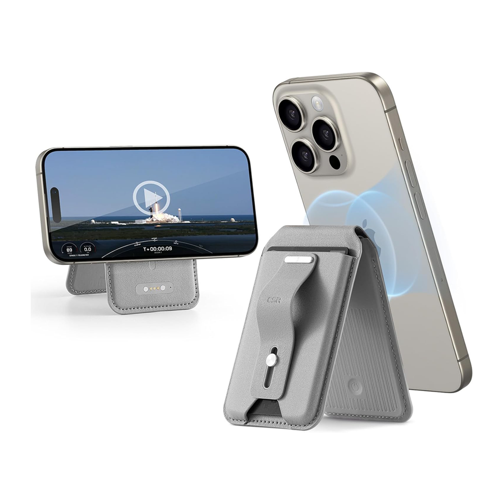 ESR Magnetic GEO iPhone Wallet Stand With Full Find My Functionality Grey